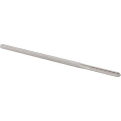 Alvord Polk - 0.1465" High Speed Steel 4 Flute Chucking Reamer - Straight Flute, 0.143" Straight Shank, 1" Flute Length, 4" OAL - Eagle Tool & Supply