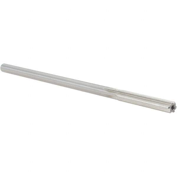 Alvord Polk - 0.2465" High Speed Steel 6 Flute Chucking Reamer - Straight Flute, 0.2329" Straight Shank, 1-1/2" Flute Length, 6" OAL - Eagle Tool & Supply