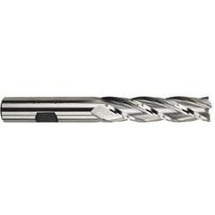 1/4 Dia. x 3-1/16 Overall Length 4-Flute Square End Cobalt SE End Mill-Round Shank-Center Cutting -Uncoated - Eagle Tool & Supply
