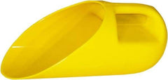 Trynex - 80 oz Yellow Plastic Round Bottom Scoop - 7" Wide x 7" Deep Bowl, 5" Handle Length, 14-1/2" OAL - Eagle Tool & Supply