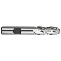 3/4" Dia. - 4-1/2" OAL - HSS-TiN - Ball Nose SE EM - 4 FL - Eagle Tool & Supply