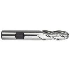 3/4" Dia. - 4-1/2" OAL - HSS-TiN - Ball Nose SE EM - 4 FL - Eagle Tool & Supply