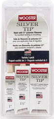 Wooster Brush - 1, 1-1/2 & 2" Angle/Flat Polyester General Purpose Paint Brush Set - 2-3/16, 2-7/16 & 2-11/16" Bristle Length, 7-1/2" Wood Handle - Eagle Tool & Supply