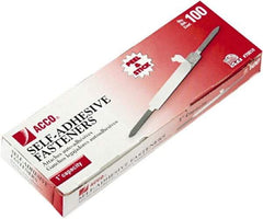 ACCO - 100 Piece Paper File Fasteners - 5.9" Long - Eagle Tool & Supply