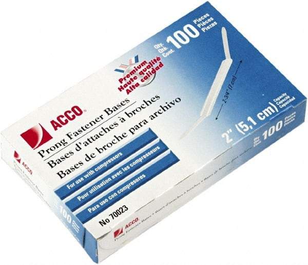 ACCO - 100 Piece Paper File Fasteners - 5-1/2" Long - Eagle Tool & Supply