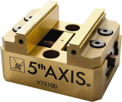 5th Axis - 3" Jaw Width, 56mm High x 4" Long x 3" Wide Vise - For Use with 5 Axis Workholding Systems - Eagle Tool & Supply