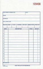 Adams Business Forms - 50 Sheet, 4-3/16 x 7-3/16", Sales Order Book - White - Eagle Tool & Supply