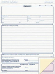 Adams Business Forms - 50 Sheet, 8-1/2 x 11-7/16", Sales Order Book - White, Canary & Pink - Eagle Tool & Supply