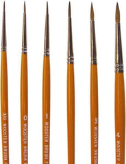 Wooster Brush - #4 Sable Artist's Paint Brush - 7/32" Wide, 37/64" Bristle Length, 5-51/64" Plastic Handle - Eagle Tool & Supply
