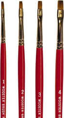 Wooster Brush - #3 Sable Artist's Paint Brush - 1/8" Wide, 17/64" Bristle Length, 5-3/4" Plastic Handle - Eagle Tool & Supply
