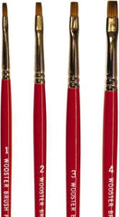 Wooster Brush - #2 Sable Artist's Paint Brush - 1/8" Wide, 1/4" Bristle Length, 5-5/8" Plastic Handle - Eagle Tool & Supply