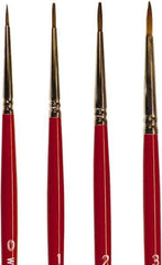 Wooster Brush - #3 Sable Artist's Paint Brush - 1/8" Wide, 7/16" Bristle Length, 5-11/16" Plastic Handle - Eagle Tool & Supply