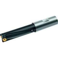 Walter - 37mm Max Drill Depth, 3xD, 12.3mm Diam, Indexable Insert Drill - 1 Insert, Straight Shank - Eagle Tool & Supply