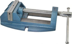 Wilton - 5" Jaw Opening Capacity x 2-1/8" Throat Depth, Horizontal Drill Press Vise - 5" Wide x 2-1/8" High Jaw, Stationary Base, Standard Speed, 12-3/4" OAL x 4.4" Overall Height, Cast Iron - Eagle Tool & Supply