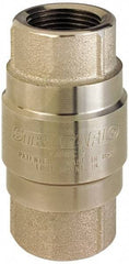 Strataflo - 2" Nickel Plated Brass Check Valve - Inline, FNPT x FNPT, 400 WOG - Eagle Tool & Supply