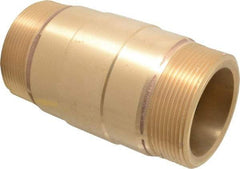 Strataflo - 3" Brass Check Valve - Inline, MNPT x MNPT, 200 WOG - Eagle Tool & Supply
