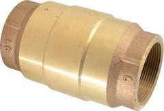 Strataflo - 2" Brass Check Valve - Inline, FNPT x FNPT, 200 WOG - Eagle Tool & Supply
