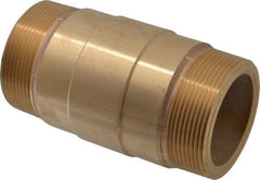 Strataflo - 3" Brass Check Valve - Inline, MNPT x MNPT, 200 WOG - Eagle Tool & Supply