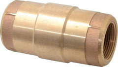 Strataflo - 1-1/4" Brass Check Valve - Inline, FNPT x FNPT, 400 WOG - Eagle Tool & Supply