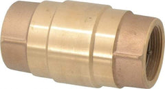 Strataflo - 1-1/2" Brass Check Valve - Inline, FNPT x FNPT, 400 WOG - Eagle Tool & Supply
