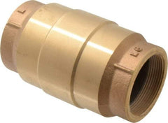 Strataflo - 2" Brass Check Valve - Inline, FNPT x FNPT, 400 WOG - Eagle Tool & Supply
