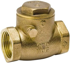 Value Collection - 1-1/4" Brass Check Valve - Check Swing, IPS, 200 WOG - Eagle Tool & Supply