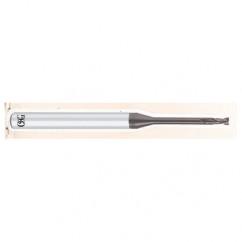 .5mm Dia. - 50mm OAL - .1mm CR-Carbide - HP End Mill-2 FL - Eagle Tool & Supply