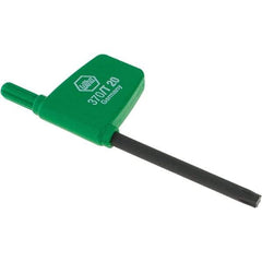 Wiha - T20 Torx Key - Flag-Style, 45mm Length Under Head, 3.1" OAL - Eagle Tool & Supply