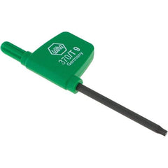Wiha - T9 Torx Key - Flag-Style, 40mm Length Under Head, 2.9" OAL - Eagle Tool & Supply
