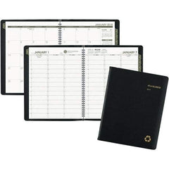 AT-A-GLANCE - 128 Sheet, 8-1/4 x 10-7/8", Weekly/Monthly Appointment Book - Black - Eagle Tool & Supply