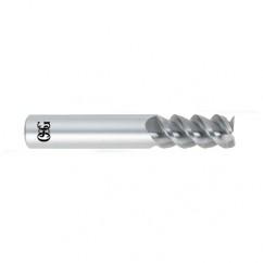 1 Dia. x 4 Overall Length 3-Flute Square End Solid Carbide SE End Mill-Round Shank-Center Cutting-Uncoated - Eagle Tool & Supply