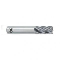 10mm Dia. x 70mm Overall Length 6-Flute Square End Solid Carbide SE End Mill-Round Shank-Center Cutting-Uncoated - Eagle Tool & Supply