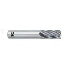 7mm Dia. x 64mm Overall Length 6-Flute Square End Solid Carbide SE End Mill-Round Shank-Center Cutting-Uncoated - Eagle Tool & Supply