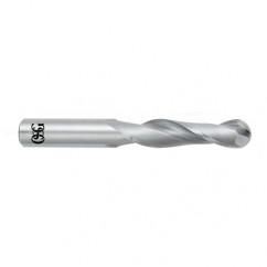 4mm Dia. - 57mm OAL - TiAlN CBD - Ball End SE EM - 2 FL - Eagle Tool & Supply
