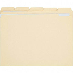 UNIVERSAL - 9-5/8 x 11-3/4", Letter Size, Manila, File Folders with Top Tab - 11 Point Stock, 1/5 Tab Cut Location - Eagle Tool & Supply