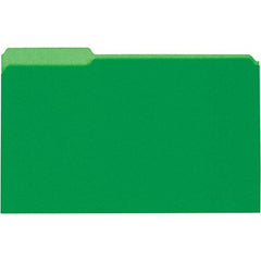 UNIVERSAL - 9-5/8 x 14-3/4", Legal, Green, File Folders with Top Tab - 11 Point Stock, 1/3 Tab Cut Location - Eagle Tool & Supply