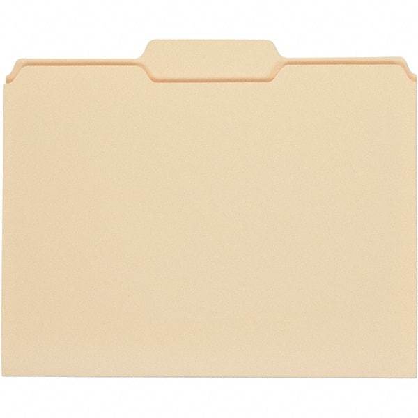 UNIVERSAL - 9-5/8 x 11-3/4", Letter Size, Manila, File Folders with Top Tab - 11 Point Stock, 1/3 Tab Cut Location - Eagle Tool & Supply