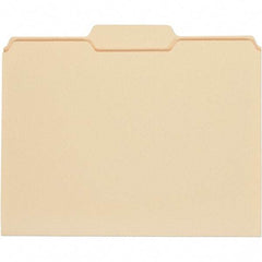 UNIVERSAL - 9-5/8 x 11-3/4", Letter Size, Manila, File Folders with Top Tab - 11 Point Stock, 1/3 Tab Cut Location - Eagle Tool & Supply