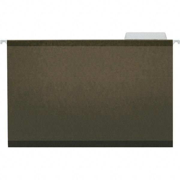 Universal One - 9-5/8 x 14-3/4", Legal, Standard Green, Hanging File Folder - 11 Point Stock, 1/3 Tab Cut Location - Eagle Tool & Supply