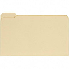 UNIVERSAL - 9-5/8 x 14-3/4", Legal, Manila, File Folders with Top Tab - 11 Point Stock, 1/5 Tab Cut Location - Eagle Tool & Supply