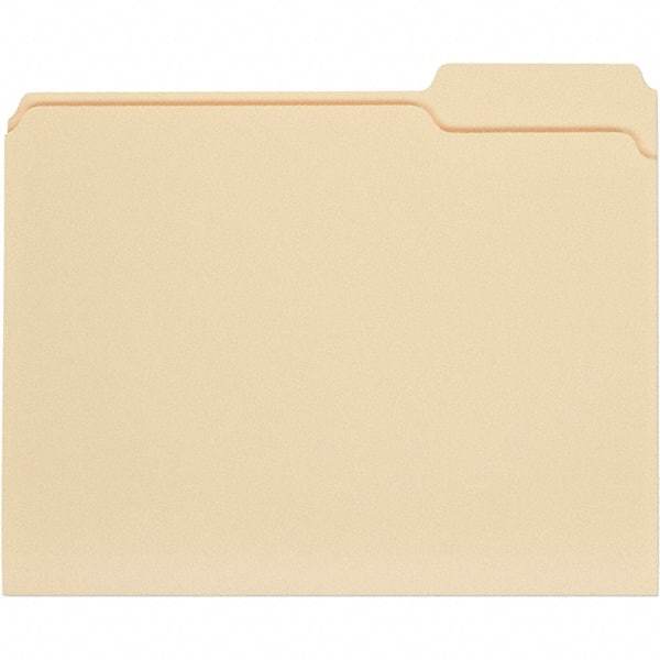 UNIVERSAL - 9-5/8 x 11-3/4", Letter Size, Manila, File Folders with Top Tab - 11 Point Stock, 1/3 Tab Cut Location - Eagle Tool & Supply