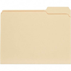 UNIVERSAL - 9-5/8 x 11-3/4", Letter Size, Manila, File Folders with Top Tab - 11 Point Stock, 1/3 Tab Cut Location - Eagle Tool & Supply