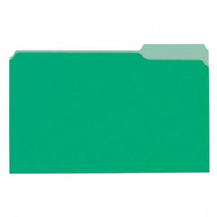 Universal One - 9-5/8 x 14-3/4", Legal, Bright Green/Light Green, File Folders with Top Tab - 11 Point Stock, 1/3 Tab Cut Location - Eagle Tool & Supply