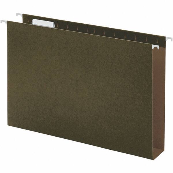 UNIVERSAL - 9-5/8 x 14-3/4", Legal, Standard Green, Hanging File Folder - 11 Point Stock, 1/5 Tab Cut Location - Eagle Tool & Supply