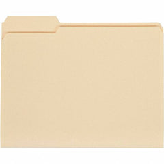 UNIVERSAL - 9-5/8 x 11-3/4", Letter Size, Manila, File Folders with Top Tab - 11 Point Stock, 1/3 Tab Cut Location - Eagle Tool & Supply