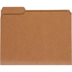 UNIVERSAL - 9-5/8 x 11-3/4", Letter Size, Kraft, File Folders with Top Tab - 11 Point Stock, 1/3 Tab Cut Location - Eagle Tool & Supply