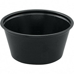 Solo - 2 oz Polystyrene Portion Cups - Black - Eagle Tool & Supply