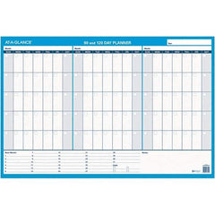 AT-A-GLANCE - 1 Sheet, 36 x 24", Erasable Wall Calendar - White & Blue - Eagle Tool & Supply