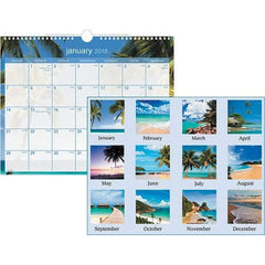 AT-A-GLANCE - 12 Sheet, 15 x 12", Wall Calendar - Tropical - Eagle Tool & Supply