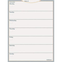 AT-A-GLANCE - 52 Sheet, 18 x 24", Erasable Wall Calendar - Gray, White & Orange - Eagle Tool & Supply